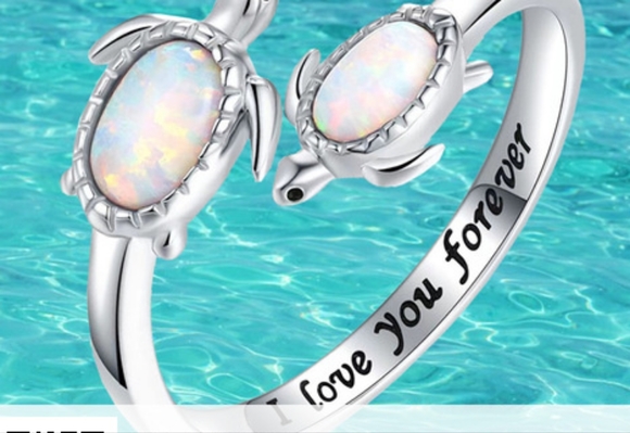 Elegant Trendy Turtle Open Ring - Picture 2 of 2